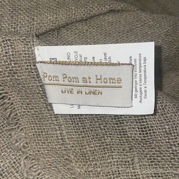 Pom Pom at Home Linen Oversized Throw Blanket Retails 279 Size 60” x 90” - Picture 4 of 4